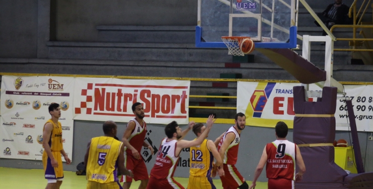 Imatge del partit d'ahir a Mataró