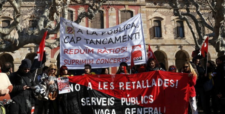 Imatge d'una de les manifestacions a favor de la reducció de ratios