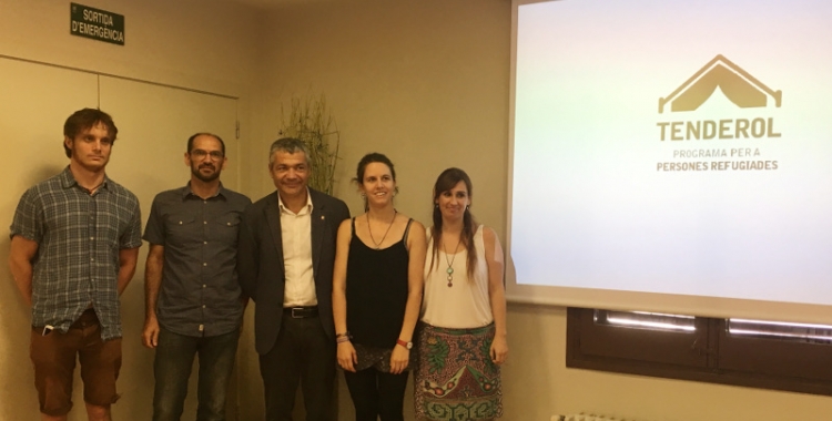 Representants de l'Ajuntament, la Generalitat i la CCAR aquest matí en roda de premsa | Mireia Sans