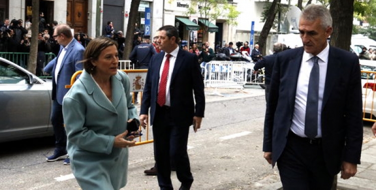 Carme Forcadell, arribant al Tribunal Suprem/ ACN