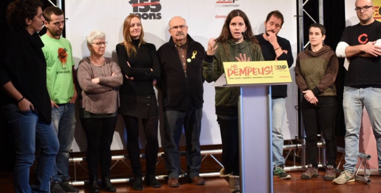 Míriam Ferràndiz ha presentat el suport de la Crida a la CUP per a les eleccions del 21D. Foto: Roger Benet