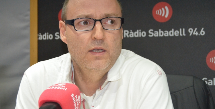 Antoni Reguant, als estudis de Ràdio Sabadell | Arxiu RS