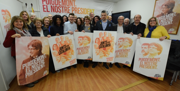 Membres del PDeCAT durant la presentació de la campanya del 21-D | Foto: Roger Benet