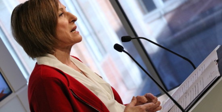 Forcadell durant la compareixença al Parlament de Catalunya. | Foto: ACN
