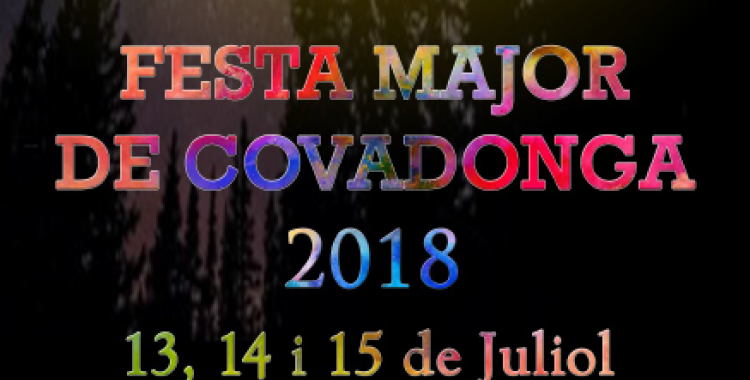 Part del cartell de la Festa Major del barri de Covadonga