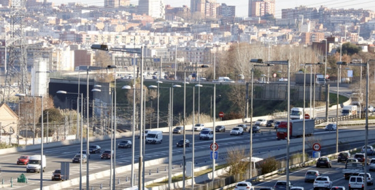 Imatge de la C-58 a l'entrada de Barcelona/ ACN