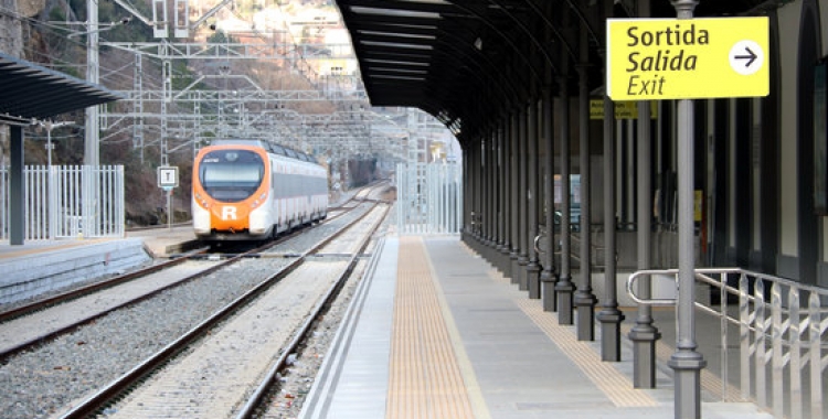 Imatge de l'estació de Manresa per on no circulen els trens des de divendres | ACN