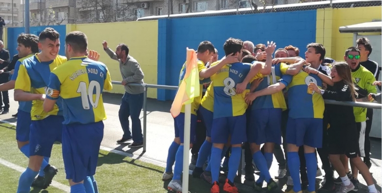 L'alegria va esclatar a Ca n'Oriac amb el primer gol de Jairo, que posava per davant el Sabadell Nord. | Sergi Park