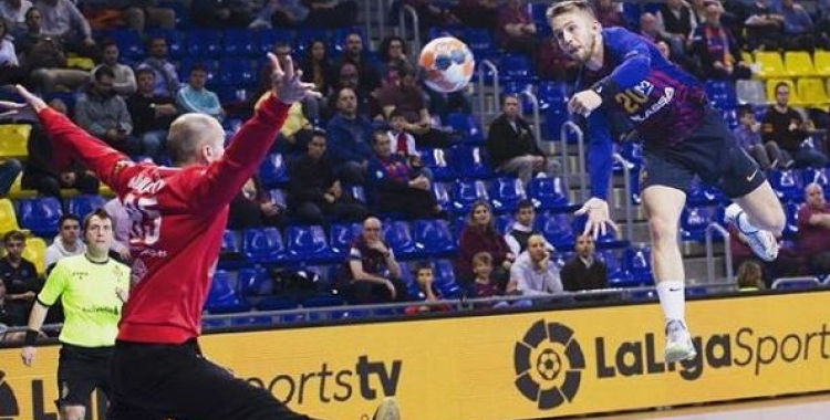 Aleix Gómez ja ha guanyat el títol de lliga amb el Barça. | @aleixgomez11