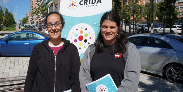Anna Lara i Aurora Murillo atenent Ràdio Sabadell | Cedida