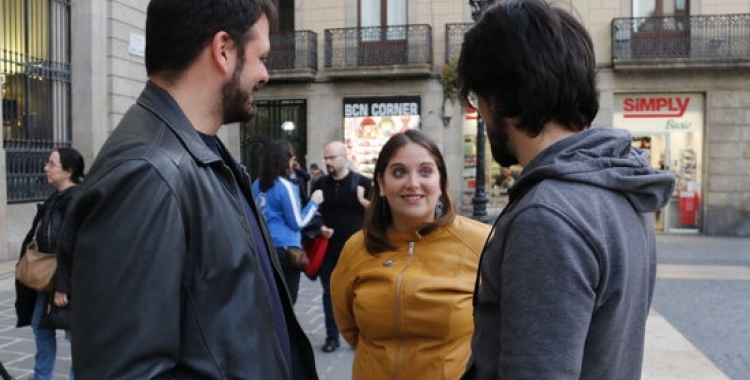 D'esquerra a dreta, Enric Pineda, Mabel Rodríguez i Ferran Reyes | ACN