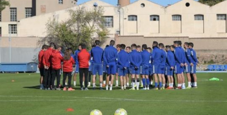 La plantilla del Centre d'Esports, en un entrenament enguany | Roger Benet