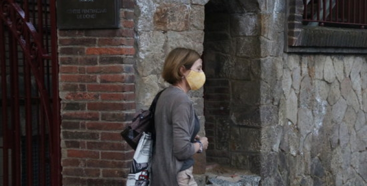 Carme Forcadell sortint aquest matí de la presó de Wad-Ras | ACN
