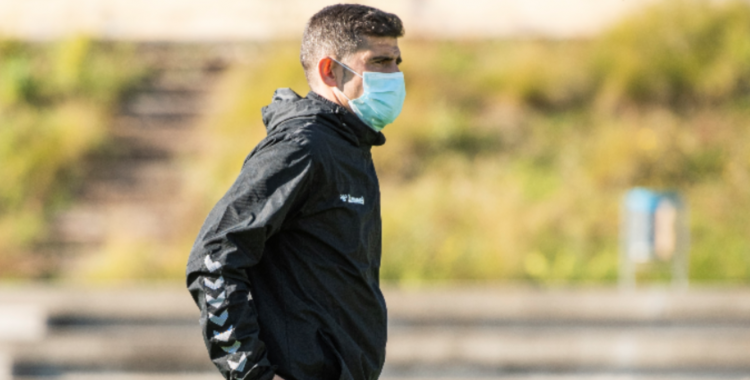 Hidalgo, en la sessió de recuperació d'avui a Sant Oleguer | CE Sabadell