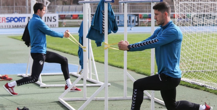 Aleix Coch i Pedro Capó ja fa dies que s'exerciten al marge | CE Sabadell
