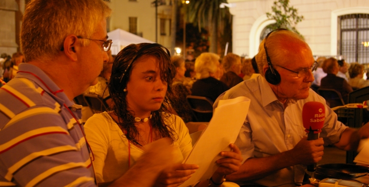 Jordi Saura, Lluís Subirana i la Cristina Colomer en un directe a Ràdio Sabadell | Cedida