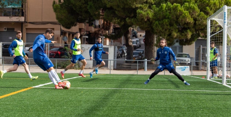 Bernad, en un entrenament d'aquesta setmana a Can Rull | CES