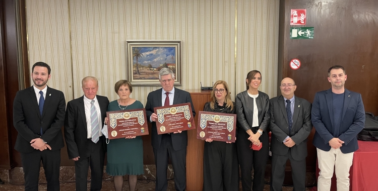 Els premiats amb els preis cordovan, l'alcalde de San Sebastián, l'alcaldessa de Sabadell i el regidor de cultura | Ràdio Sabadell