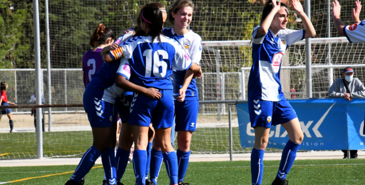 Moment de la celebració d'un gol de les arlequinades | CE Sabadell