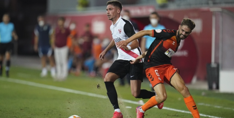 Guillem Molina, en una acció del partit de la primera volta | Cantera SFC