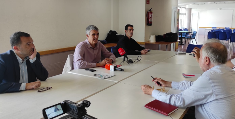 Claudi Martí, en la trobada amb els mitjans de comunicació d'aquest matí | Sergi Park