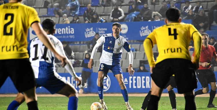 Sergi Altimira, en una acció ahir contra el Real Unión | CES