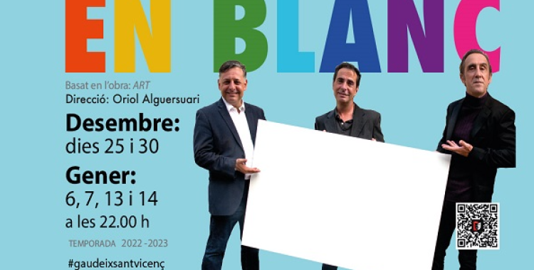 El Teatre Sant Vicenç estrena aquest Nadal la comèdia "En Blanc"