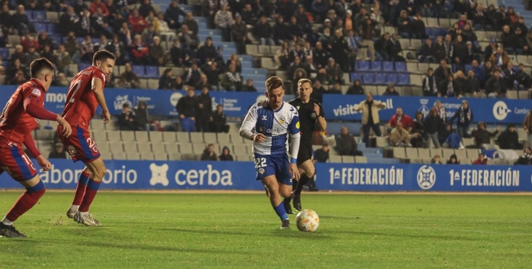 Alberto, en una imatge del darrer partit a casa contra el Numancia | CES