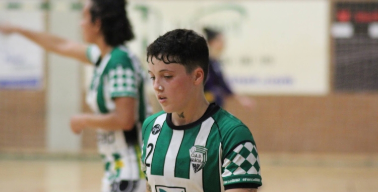 Berta Prat (tres gols), en una imatge d'un partit anterior | OAR Gràcia