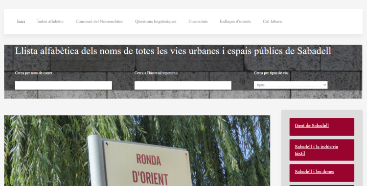 La web del Nomenclàtor de la ciutat és una de les més completes de l'estat