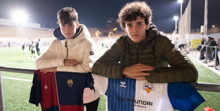 Pau Fernández i Javi Morcillo, en la trobada prèvia amb Ràdio Sabadell | Roger Benet
