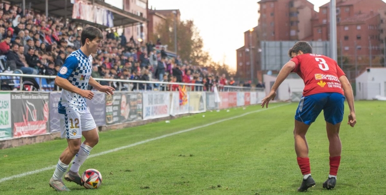 Marc Domènech, en el partit de la primera volta a Pinilla | Roger Benet