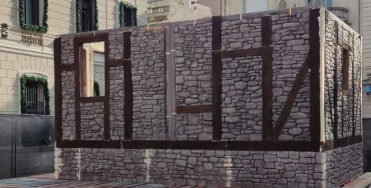 Una de les construccions del pessebre monumental | Agrupació de pessebristes