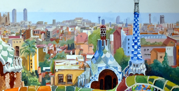 El cartell de l'exposició de Josep Ubia