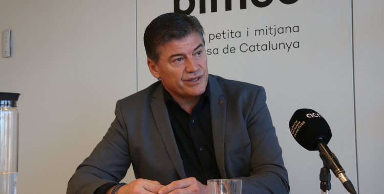 El president de Pimec durant l'entrevista | ACN