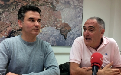 Bosch (esquerra) i Monge aquest matí 