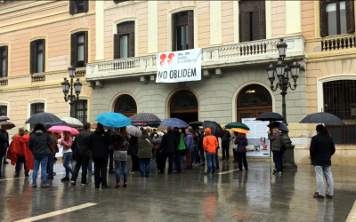 Imatge de la concentració aquesta tarda
