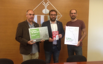 El regidor Xavi Guerrero, l'alcalde Juli Fernàndez i  el regidor Matias Serracant. Foto: Ràdio Sabadell