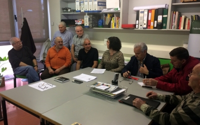 Els membres de la Coordindora del Moviment Veïnal del Vallès aquest matí