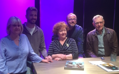 D'esquerra a dreta: Montse Chacon, Carles Goñi, Minnie Marx, Pavel Bsonek i Sergi Mateu  