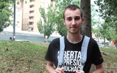 Alex Nicoalev (Elgio) va ser detingut el mes de febrer passat acusat d'enaltiment del terrorisme