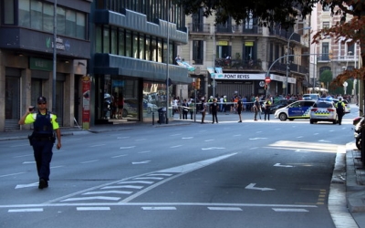 Un agent treballant a Barcelona | ACN