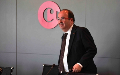 Miquel Iceta, en la seva visita a la Cambra de Comerç de Sabadell. Foto: Roger Benet