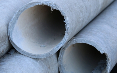 Canonades de fibrociment; material que conté amiant/ ACN