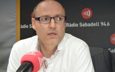 Antoni Reguant, als estudis de Ràdio Sabadell | Arxiu RS