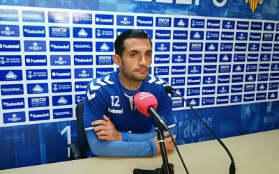 Òscar Rubio ha comparegut en roda de premsa la setmana que el Sabadell s'enfrontarà al seu exequip. | Sergi Park