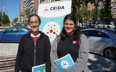 Anna Lara i Aurora Murillo atenent Ràdio Sabadell | Cedida
