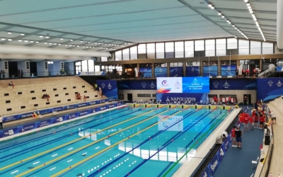 La competició de natació a la Universíada de Nàpols es va clausurar sense medalles per als participants del Club. | @Napoli2019_ita