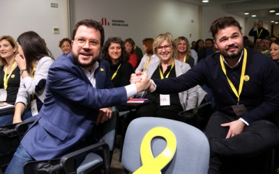 Pere Aragonès i Gabriel Rufián, al Consell Nacional d'Esquerra Republica/ ACNna
