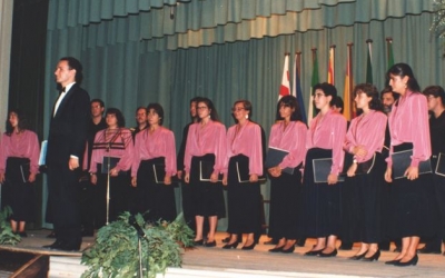El Cor Lieder Càmera, l'any 1992, de gira a Sant Vicenç dels Horts | Cedida